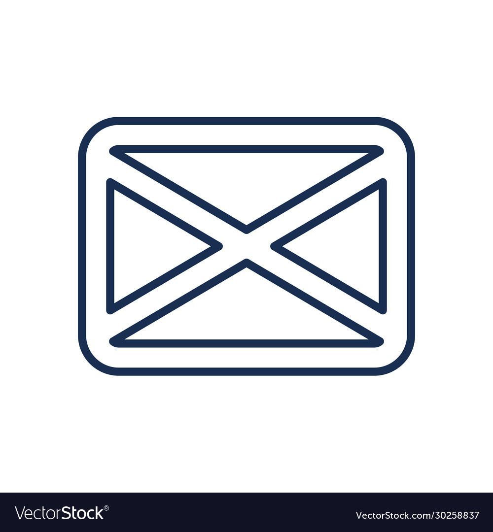 Isolated envelope line style icon design vector image Isolated envelope line style icon design