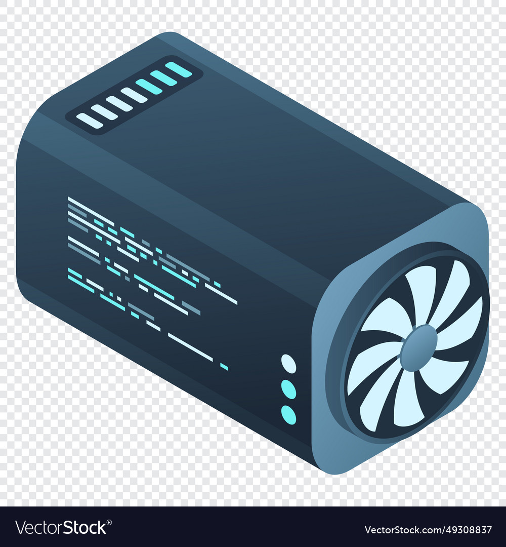 Isometric futuristic server database