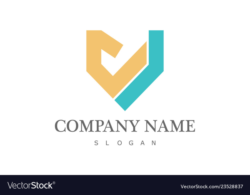 Letter v company logo Royalty Free Vector Image