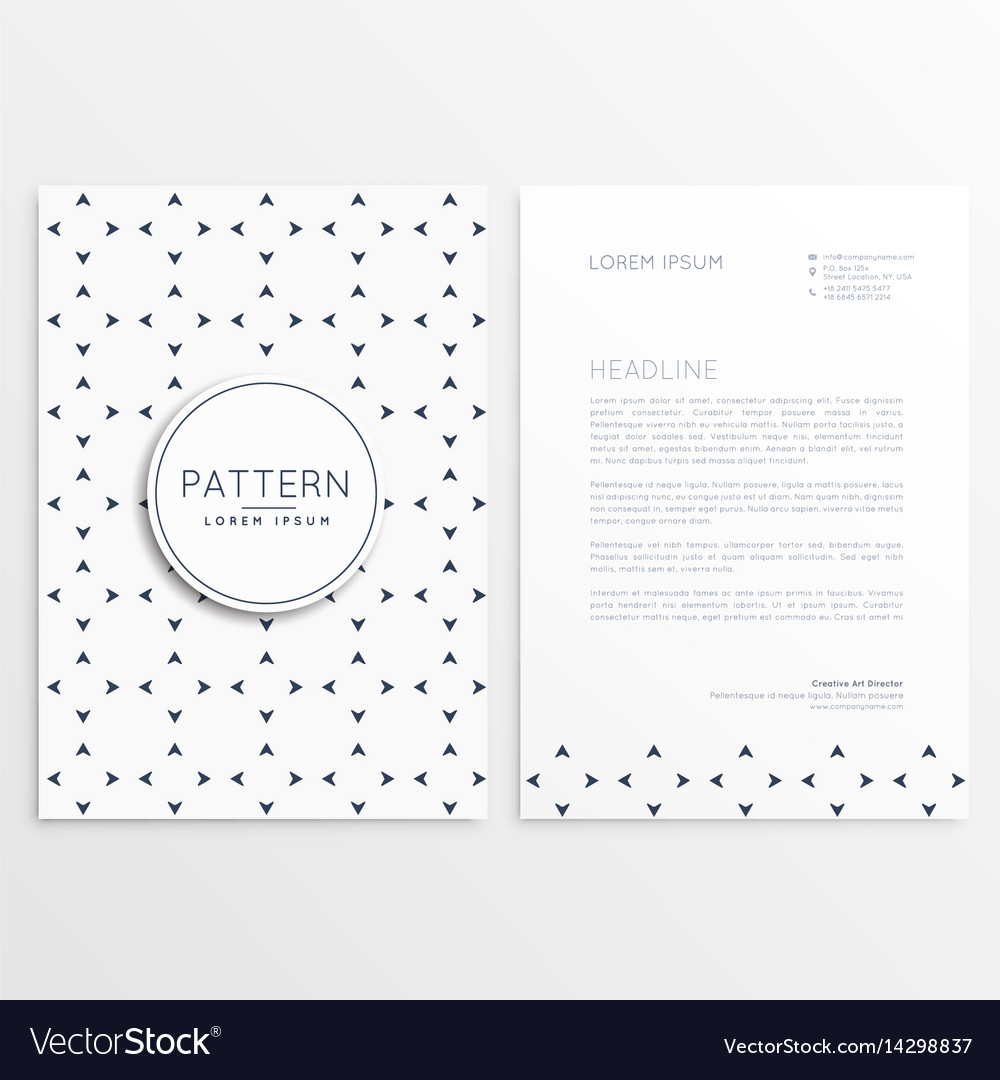 Letterhead design with minimal pattern