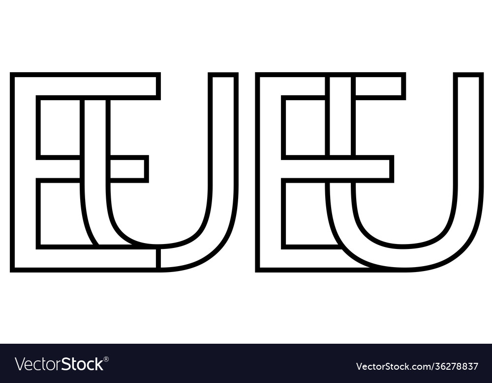 Logo european union eu capital vector image Logo european union eu capital