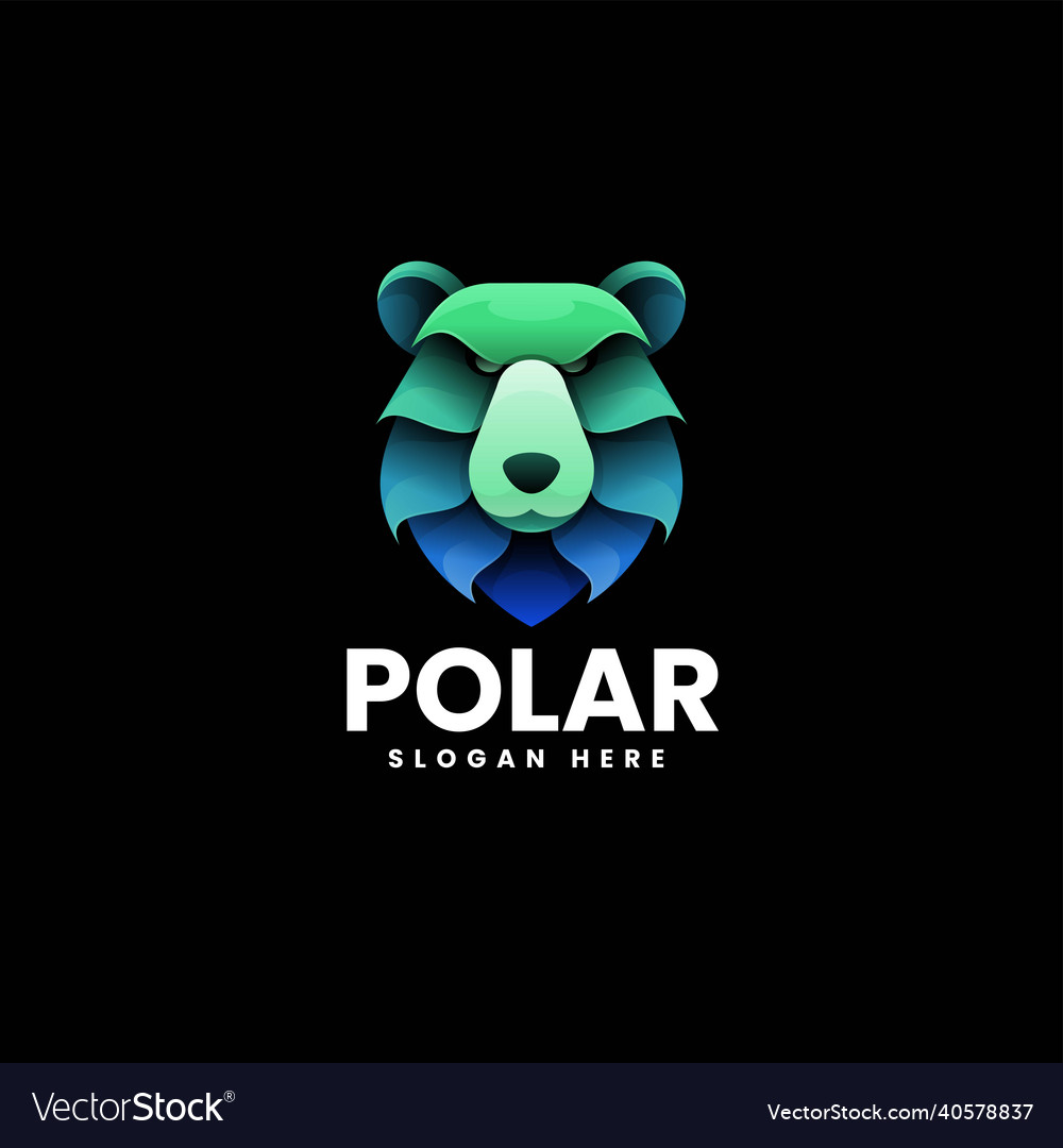 Logo polar Gradienten bunten Stil