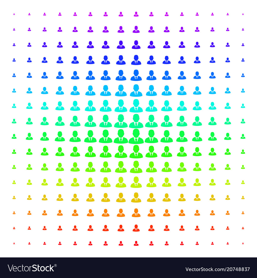 Manager shape halftone spectrum grid vector image Manager shape halftone spectrum grid