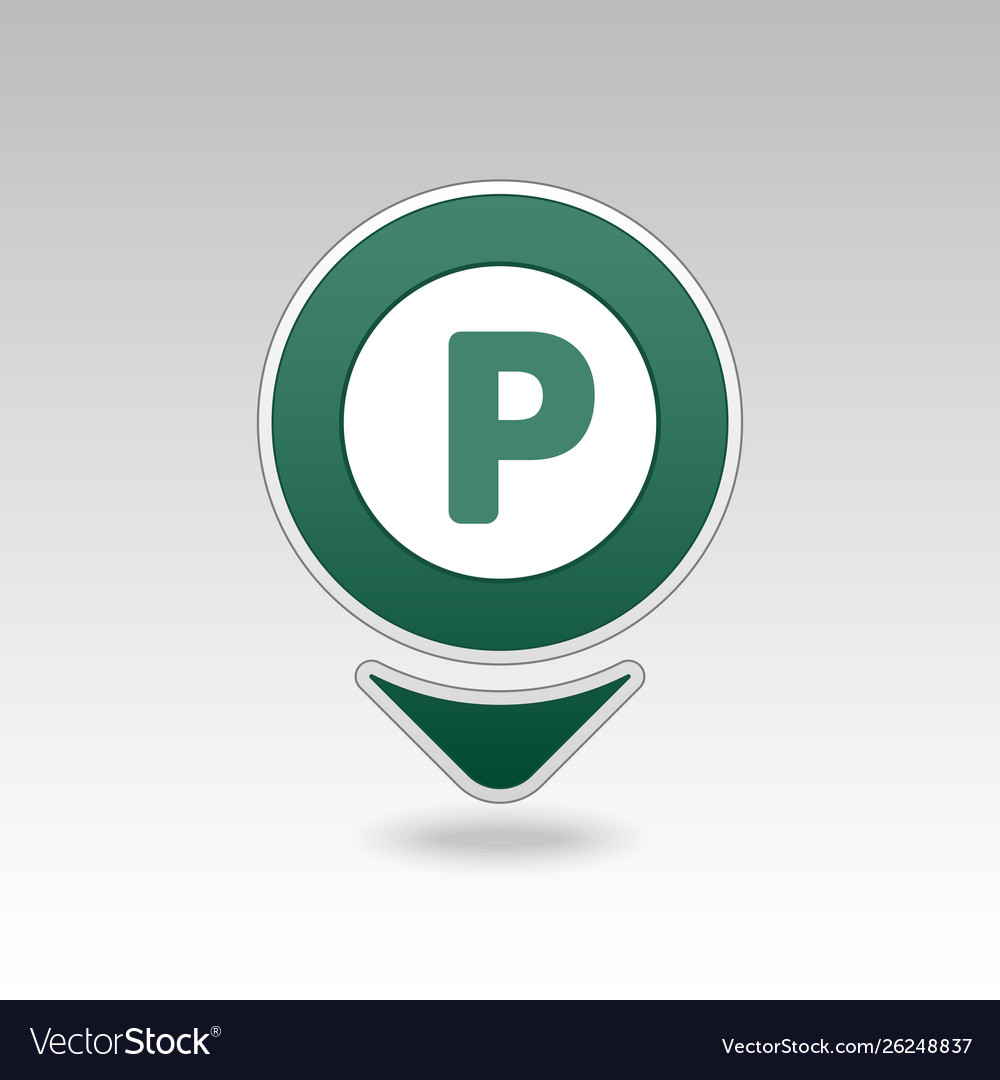 Parking pin map icon pointer markers vector image Parking pin map icon pointer markers