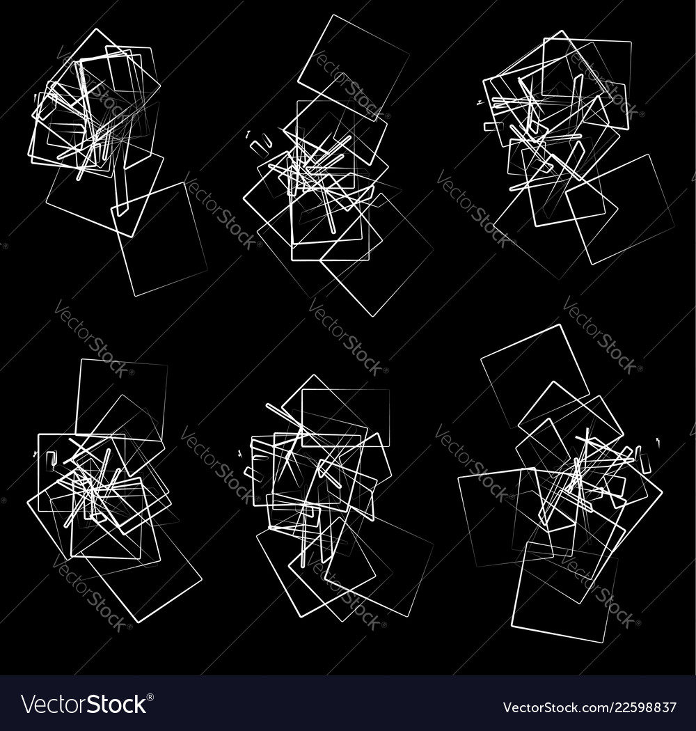 Random scattered angular elements shapes vector image Random scattered angular elements shapes