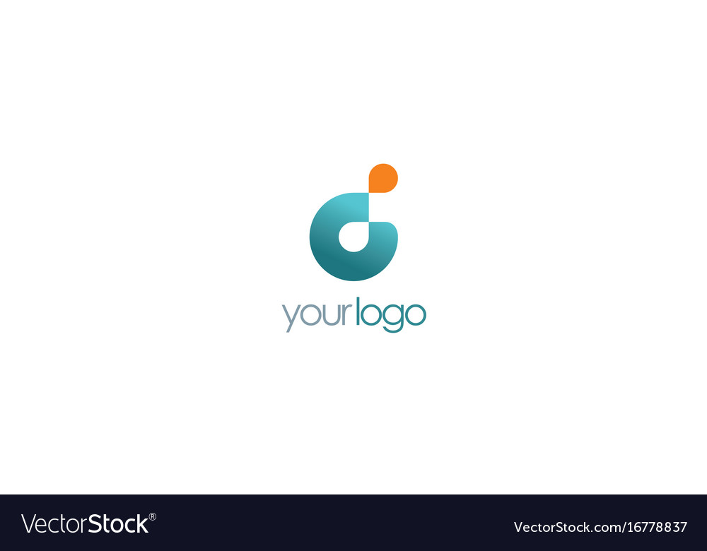 Round abstract technology logo