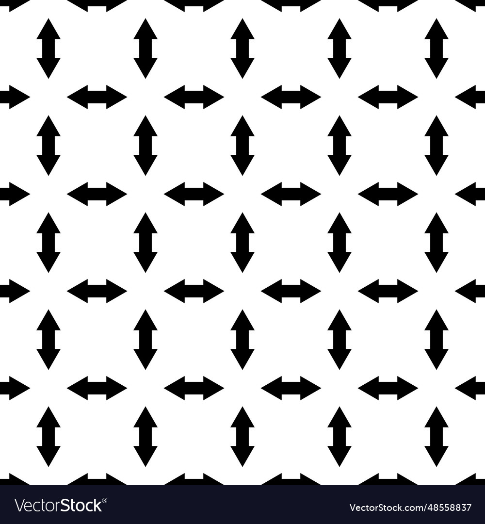 Seamless geometrical pattern index black arrows