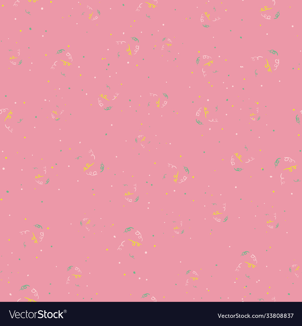 Serpentines and confetti seamless pattern