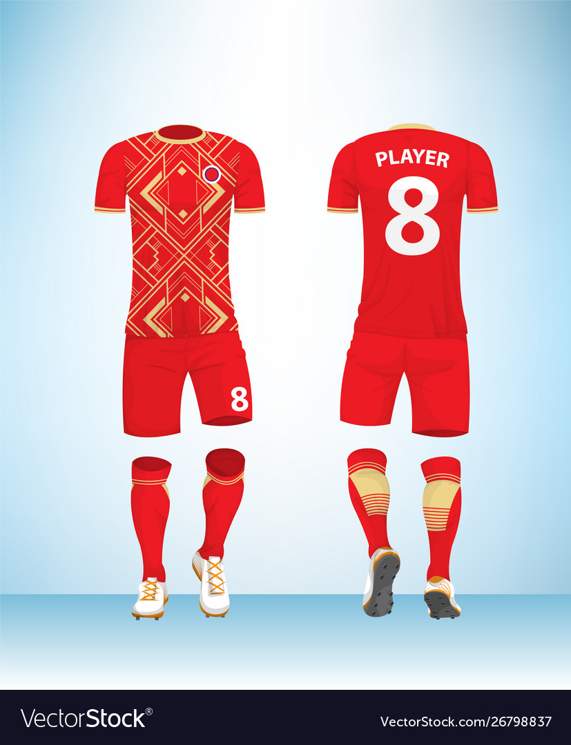 gold and red jersey