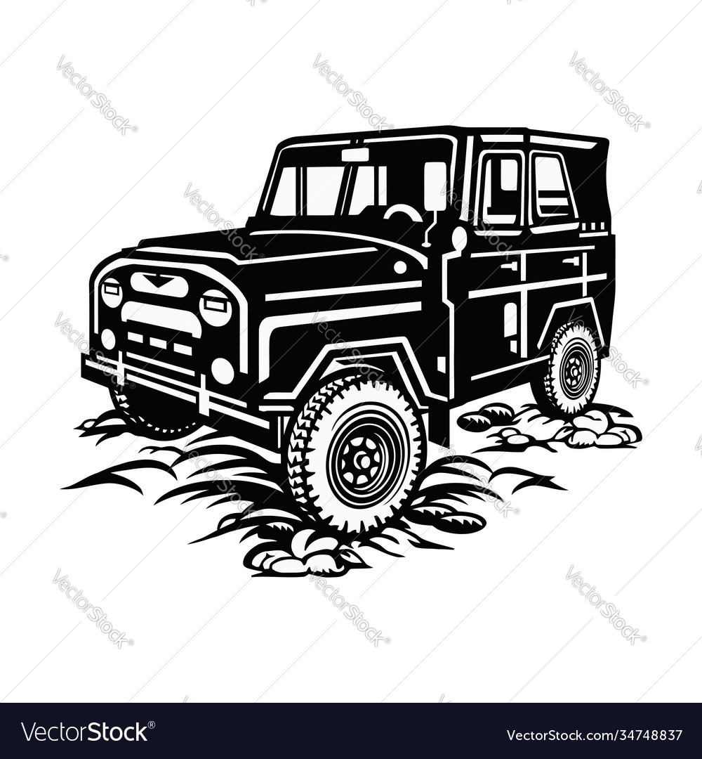 Suv car - truck 4x4 off road off-road Royalty Free Vector