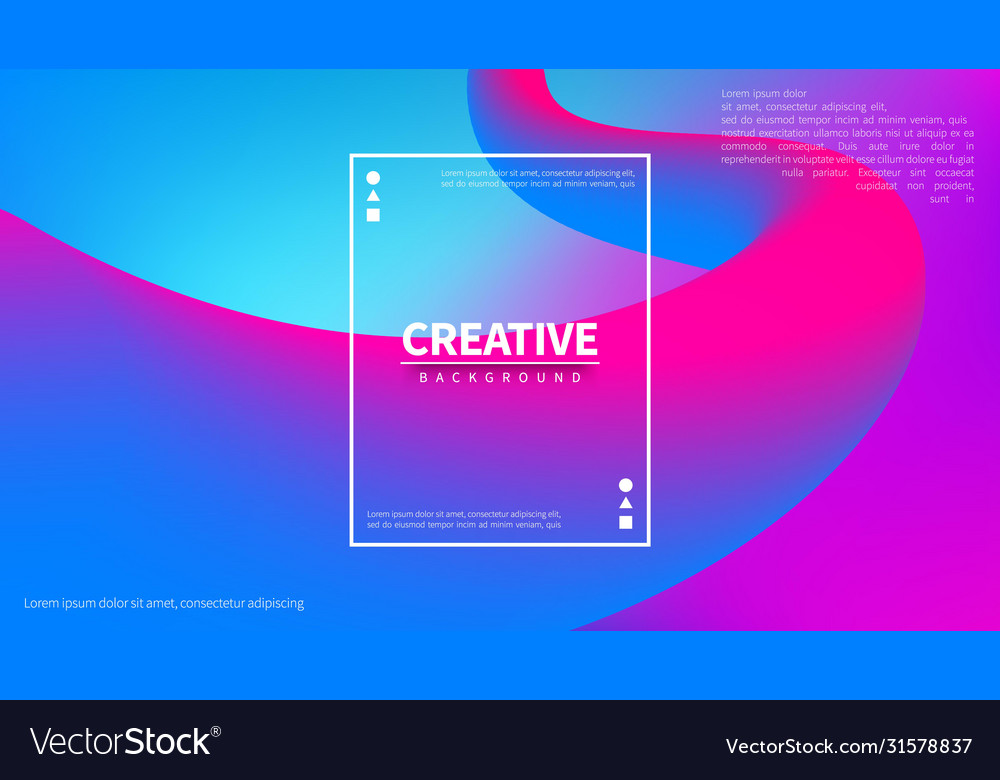 Trendy abstract gradient background template vector image Trendy abstract gradient background template