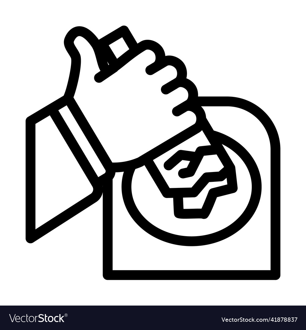 Waste sorting line icon vector image Waste sorting line icon