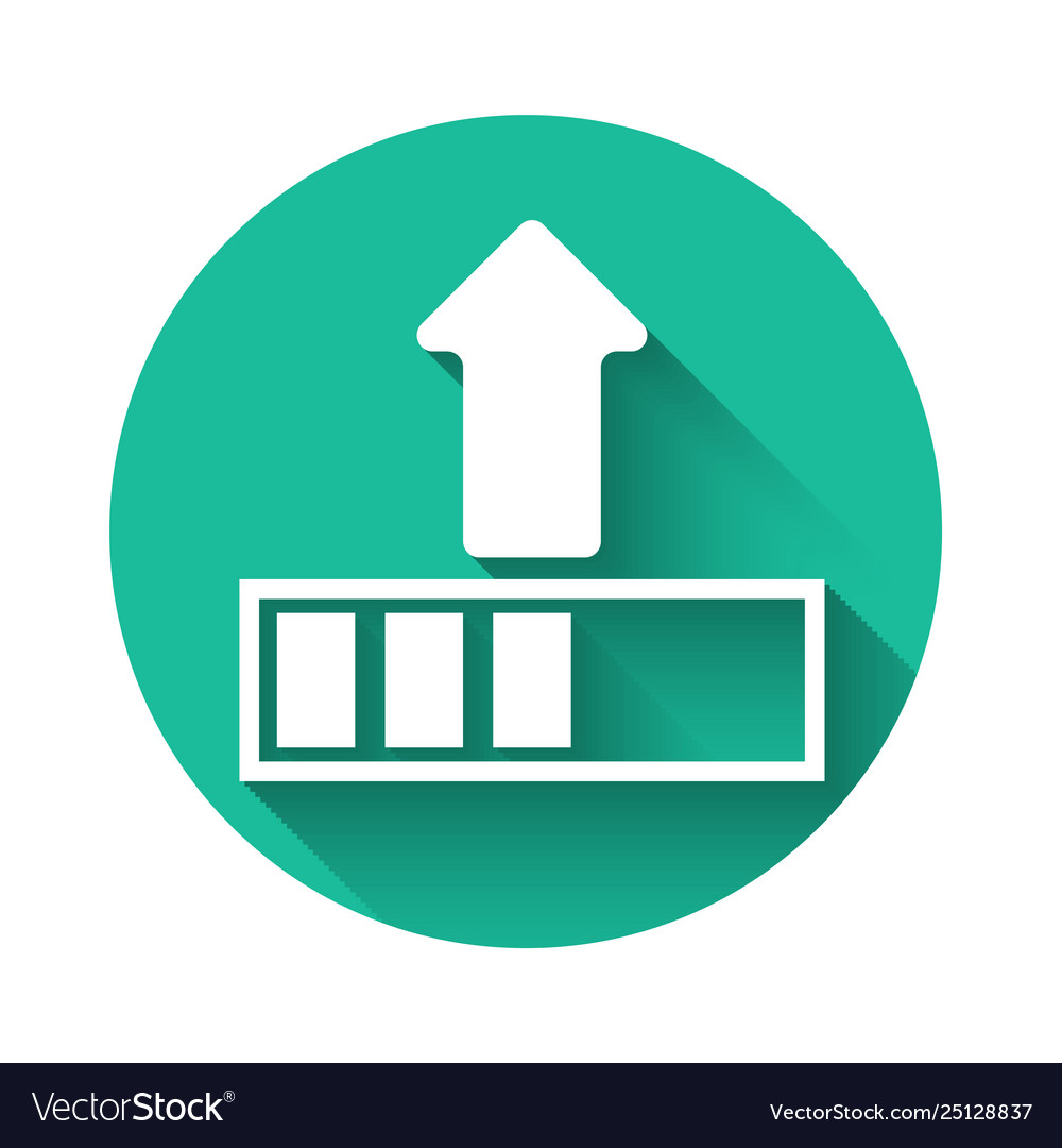 White loading icon isolated with long shadow vector image White loading icon isolated with long shadow