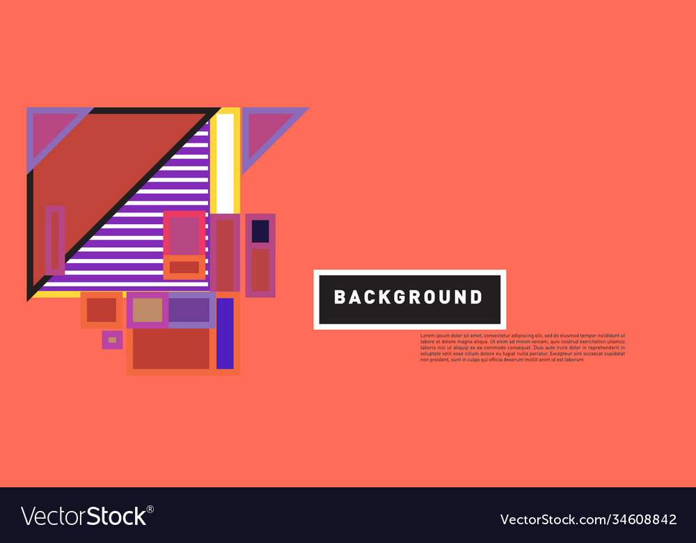 Abstract colorful rectangle background for banner Vector Image Abstract colorful rectangle background for banner
