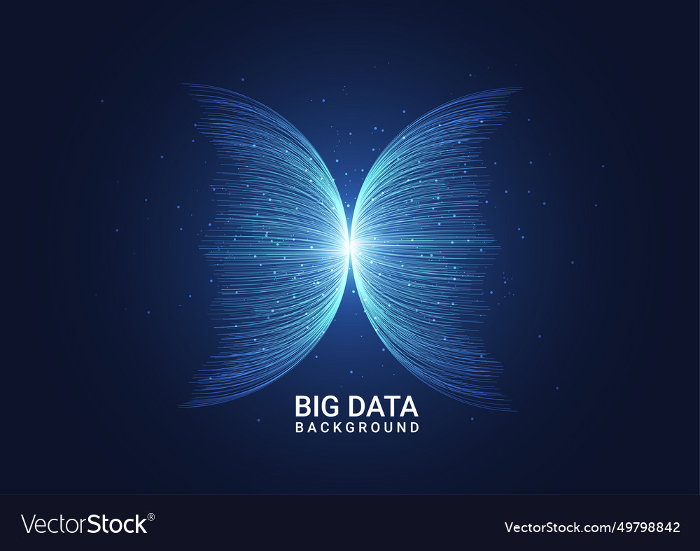 Big data visualization abstract technology vector image Big data visualization abstract technology