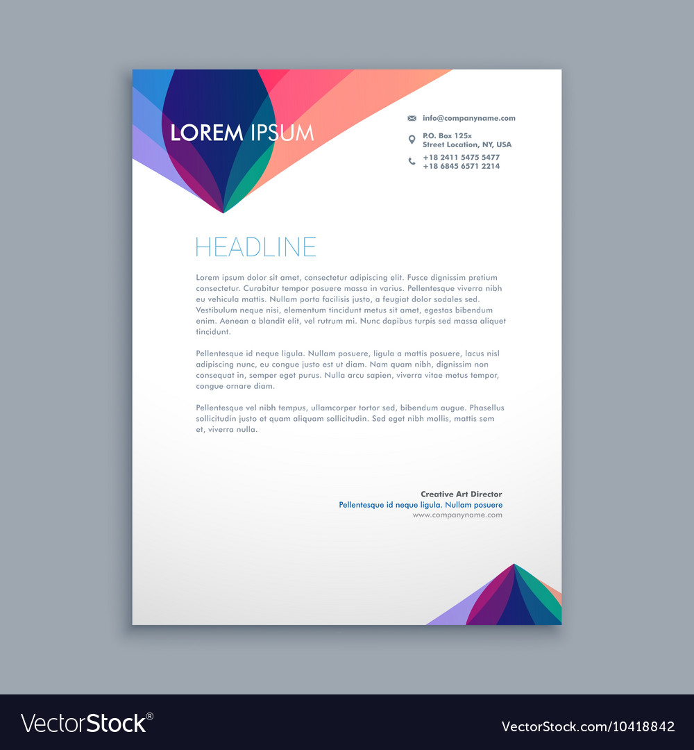 creative business letterhead free business letterhead