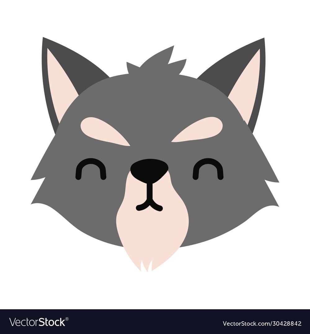 Cute little raccoon flat style