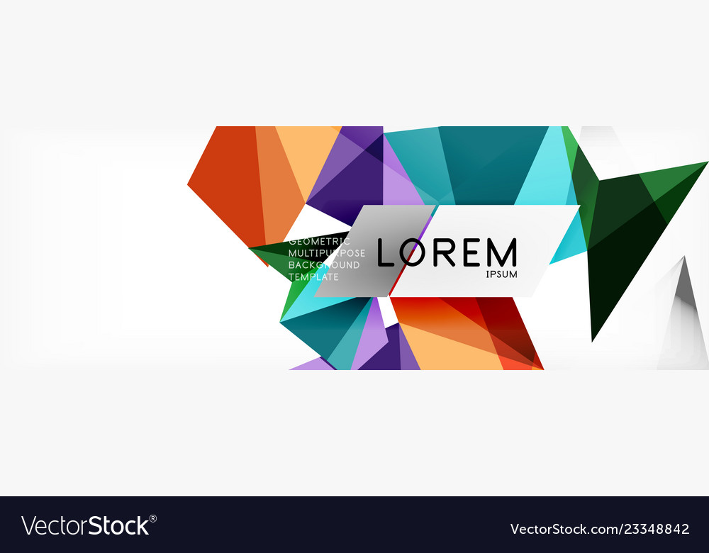 Mosaic triangular low poly style abstract Vector Image Mosaic triangular low poly style abstract