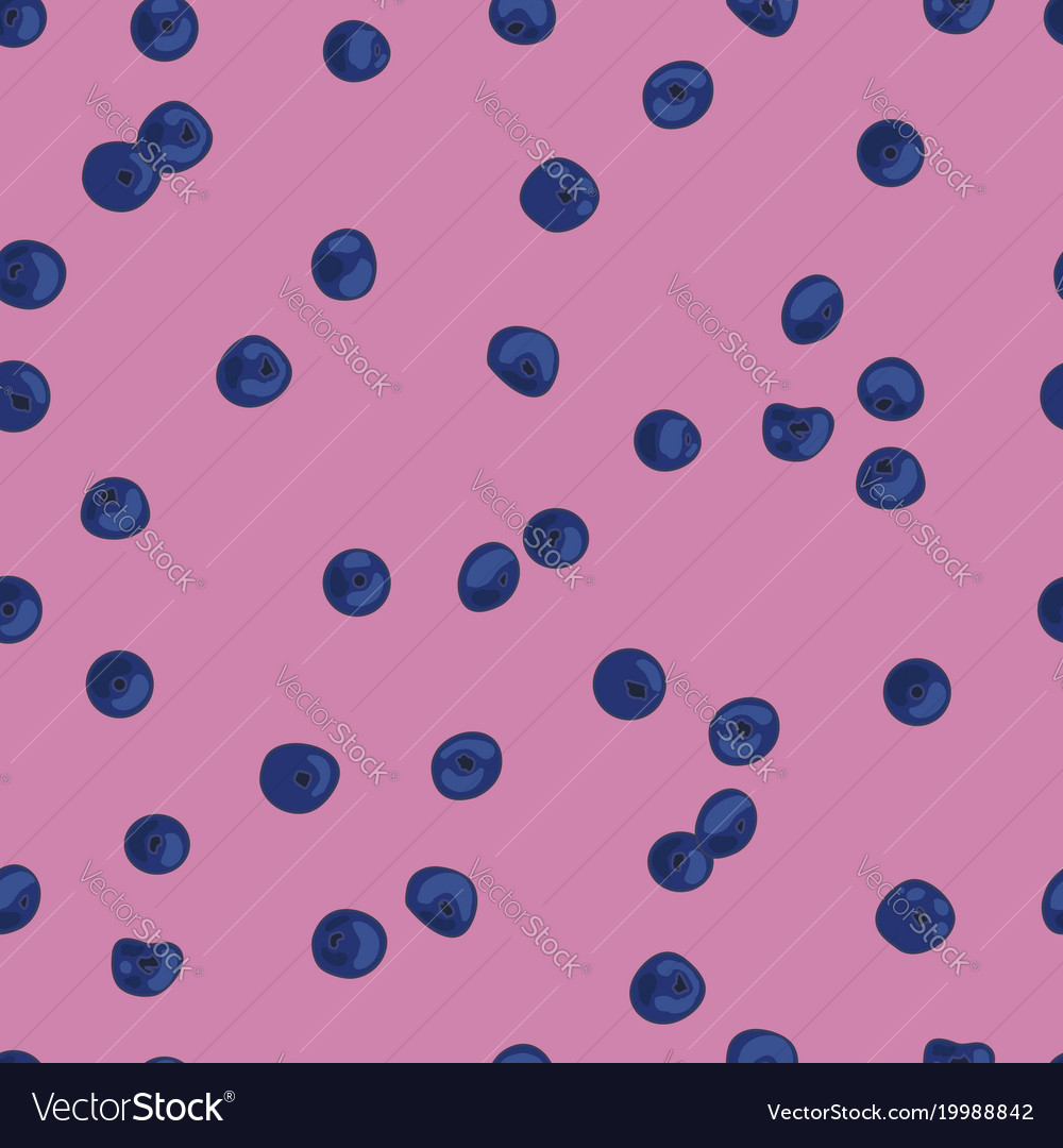 Pattern of blueberry on a lilac background
