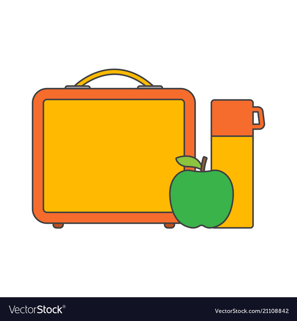 Schule Lunch Box mit Apfel