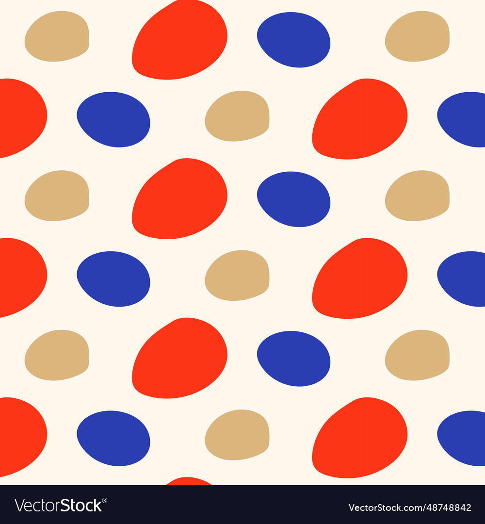 Seamless pattern with colorful polka dots