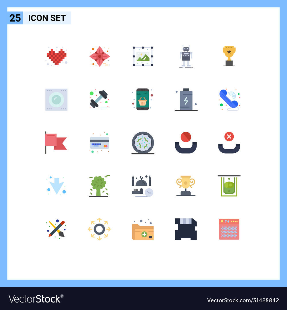 Set 25 modern ui icons symbols signs for award Vector Image