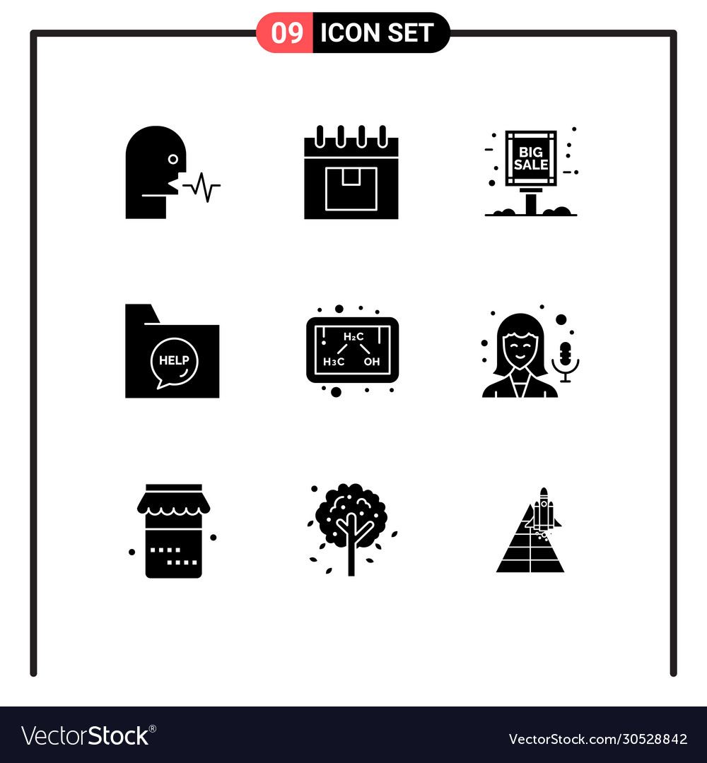 Set 9 modern ui icons symbols signs for file