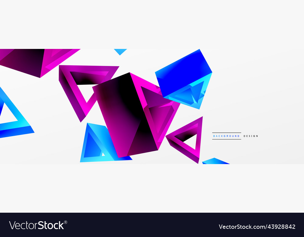Triangle abstract background 3d basic Vector Image Triangle abstract background 3d basic