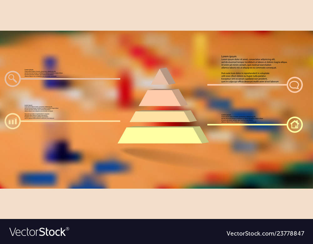 3d infographic template with embossed triangle vector image 3d infographic template with embossed triangle