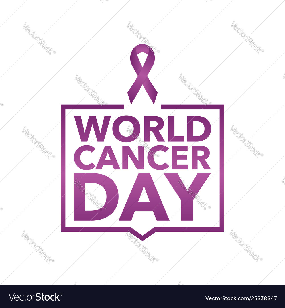 4 february world cancer awareness month campaign Vector Image