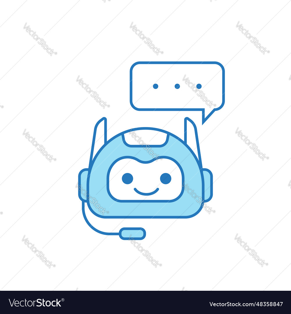 Chatbot icon or virtual assistant design Vector Image