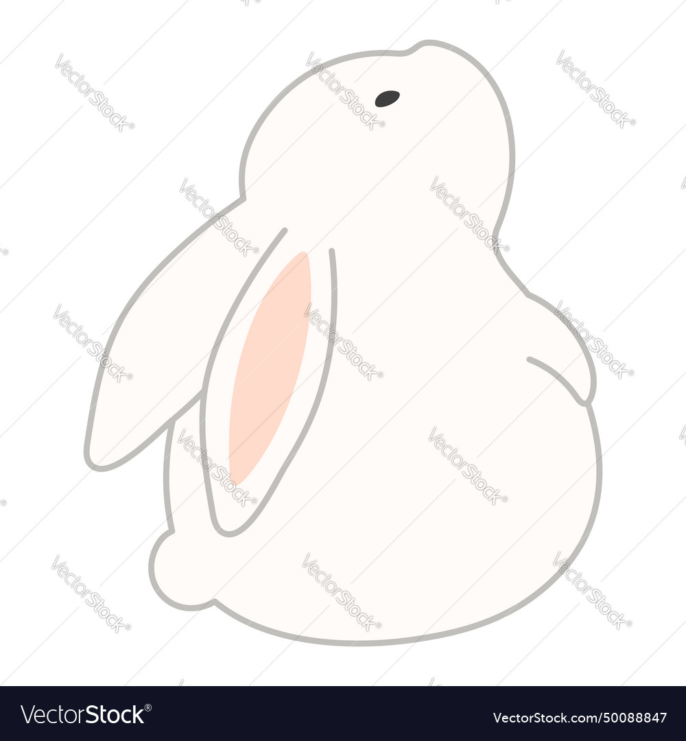 Cute easter bunny rabbit hare cartoon character