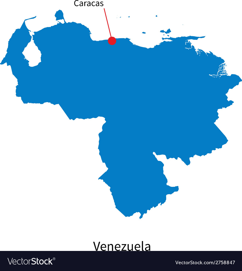 Nemocn Lov K Poka D Patron Caracas Venezuela Map V Chodn Nam Sto   Detailed Map Of Venezuela And Capital City Caracas Vector 2758847 