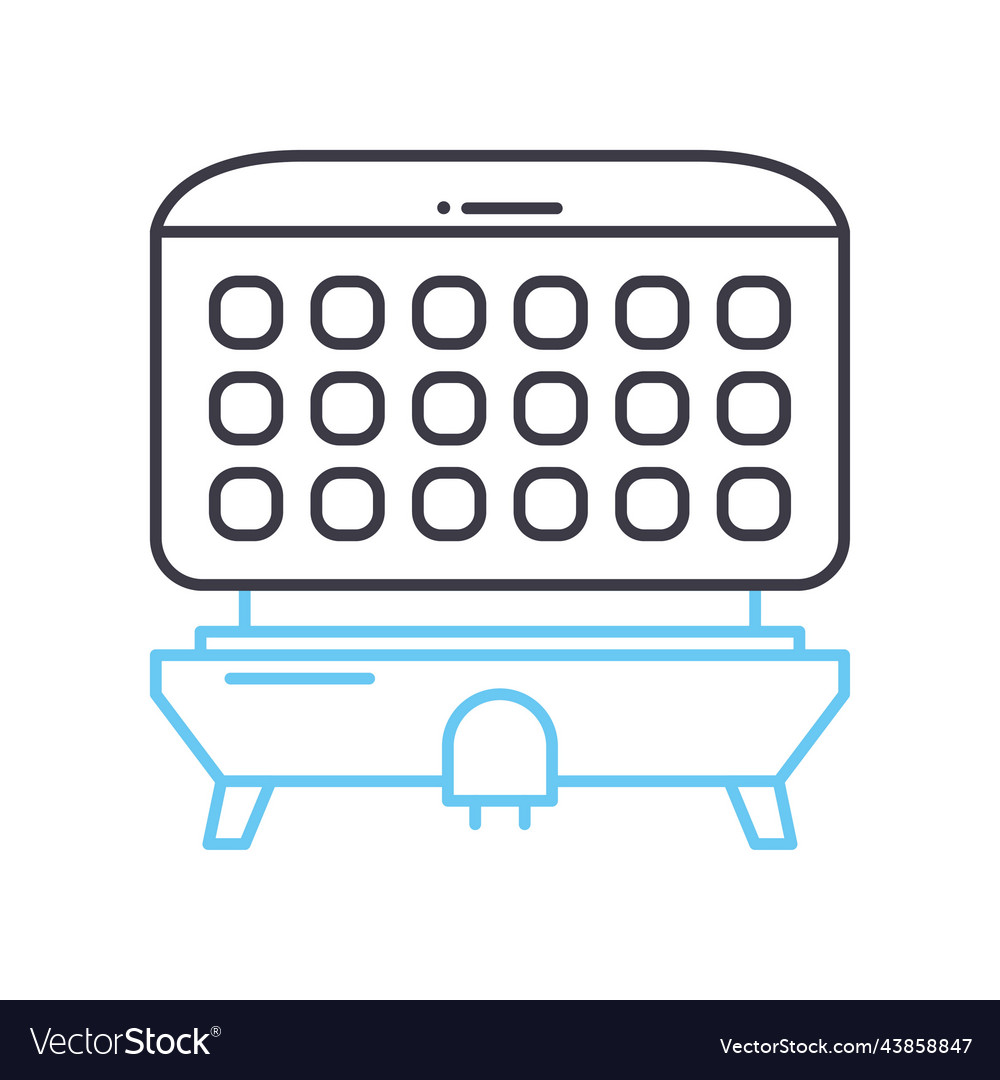 Electric grill line icon outline symbol