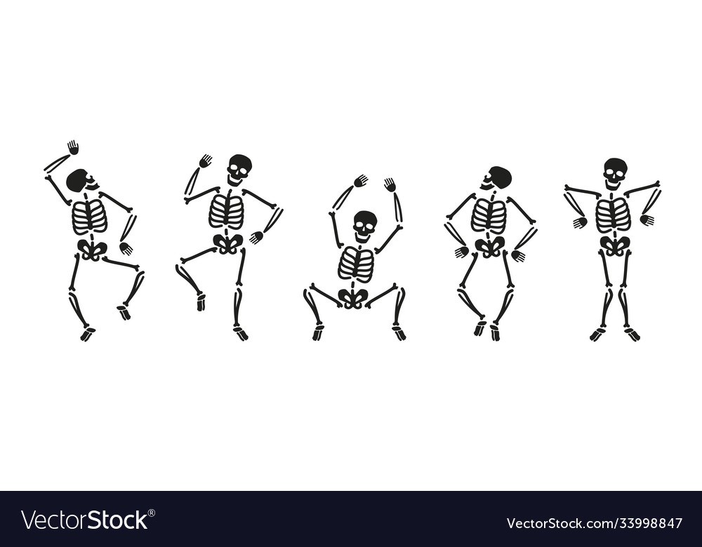 Funny skeleton symbol halloween concept Royalty Free Vector