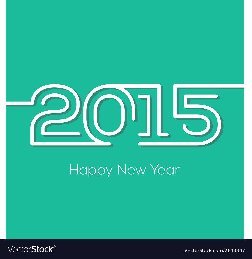 Happy new year 2015 creative greeting card design