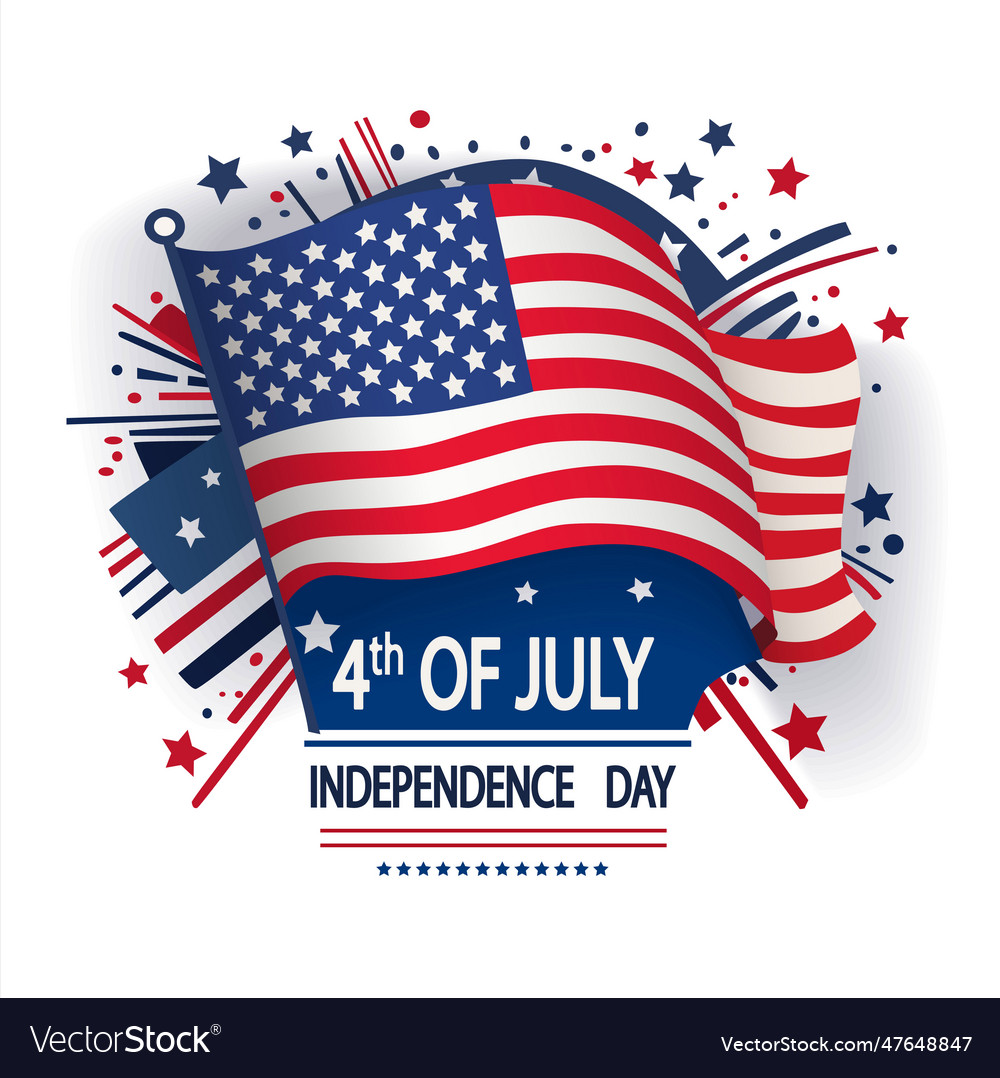 Independence day public holiday of the united Vector Image