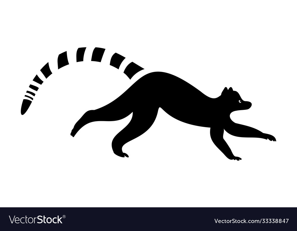 Lemur black sealeet exotic tropical animal vector image Lemur black sealeet exotic tropical animal