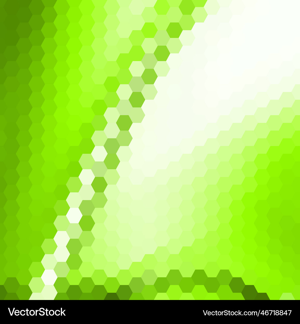 Light green abstract background hexagonal Vector Image