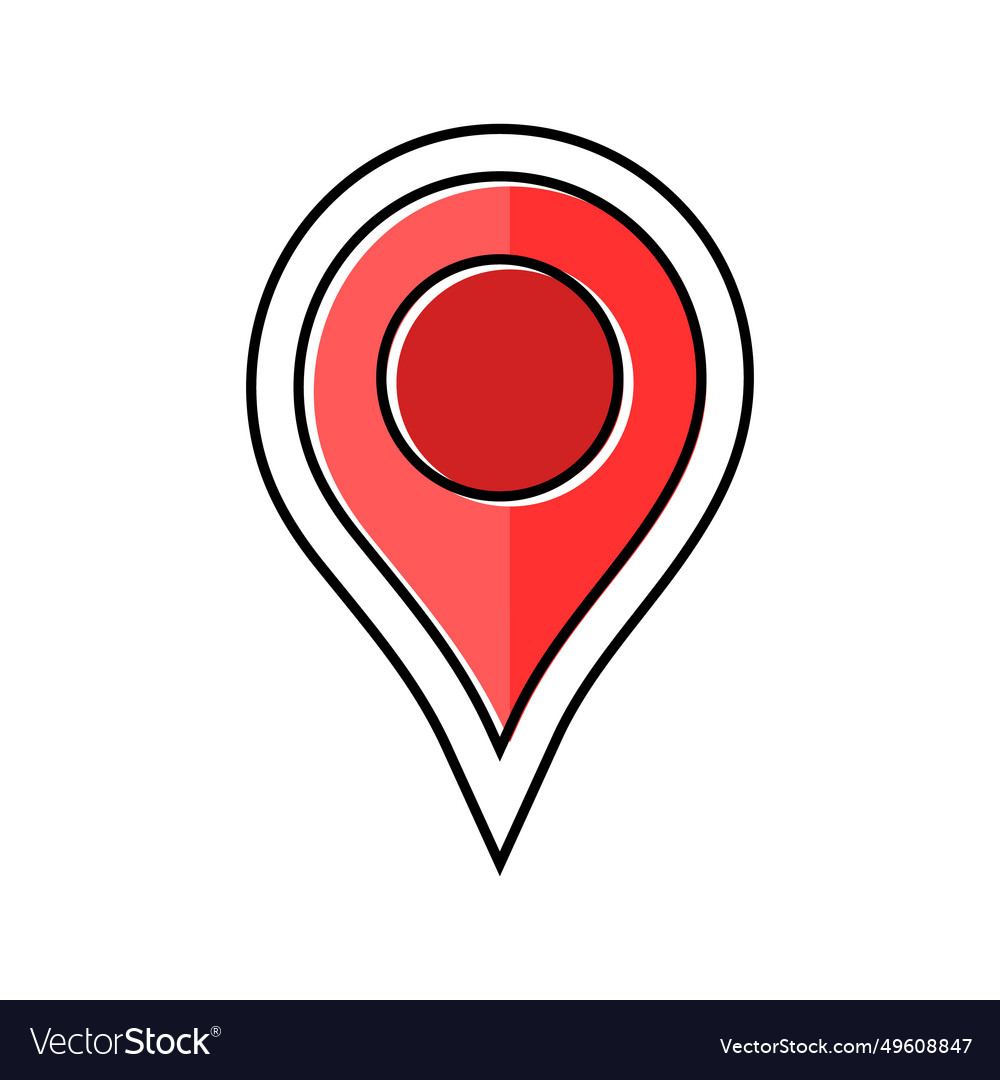 Pointer red map location color icon