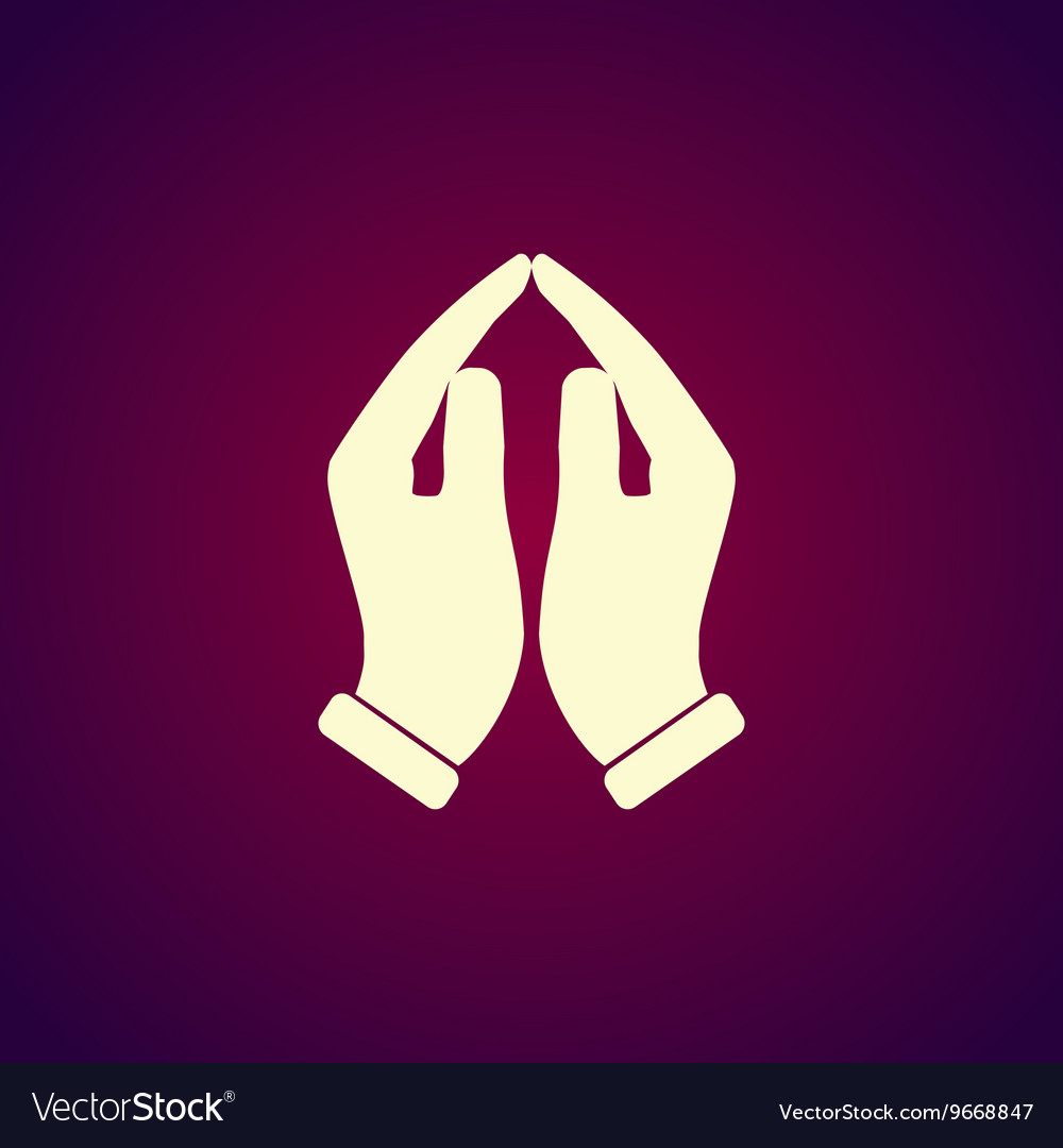 Praying hands icon Royalty Free Vector Image - VectorStock