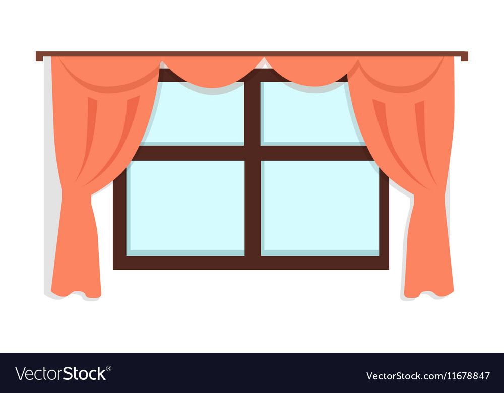 Rote Vorhänge Fenster