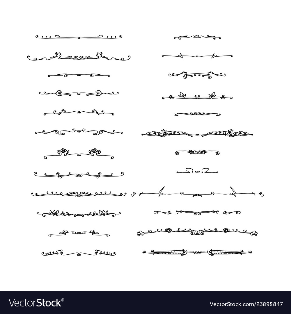 Set text dividers on white background Vector Image Set text dividers on white background