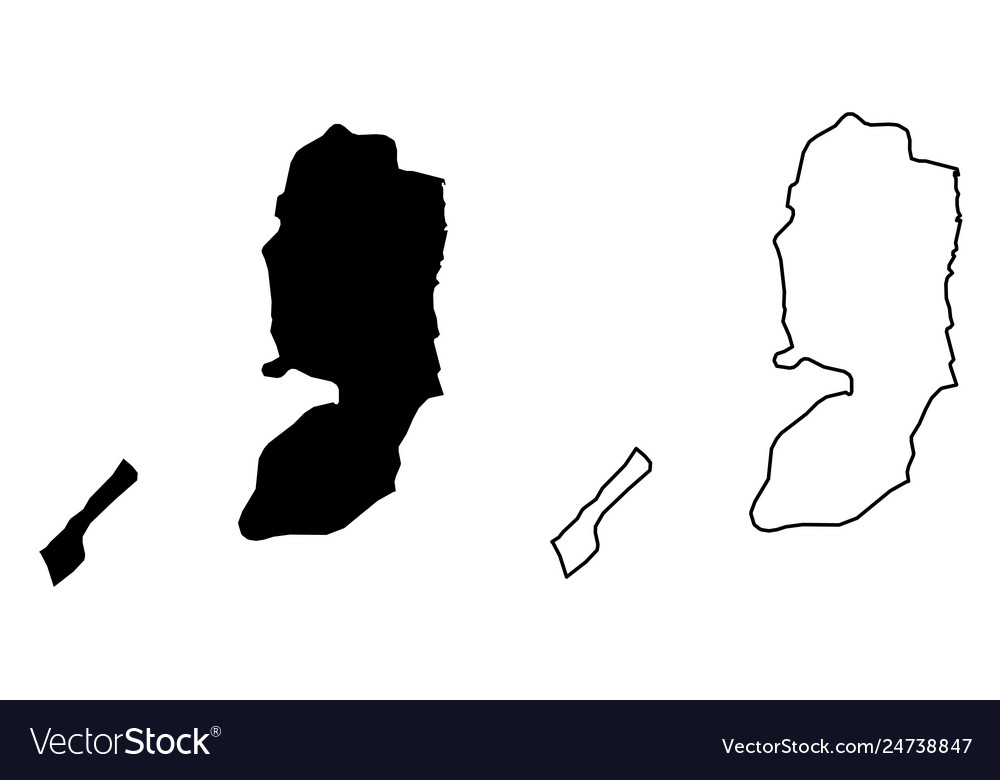 Simple only sharp corners map palestine
