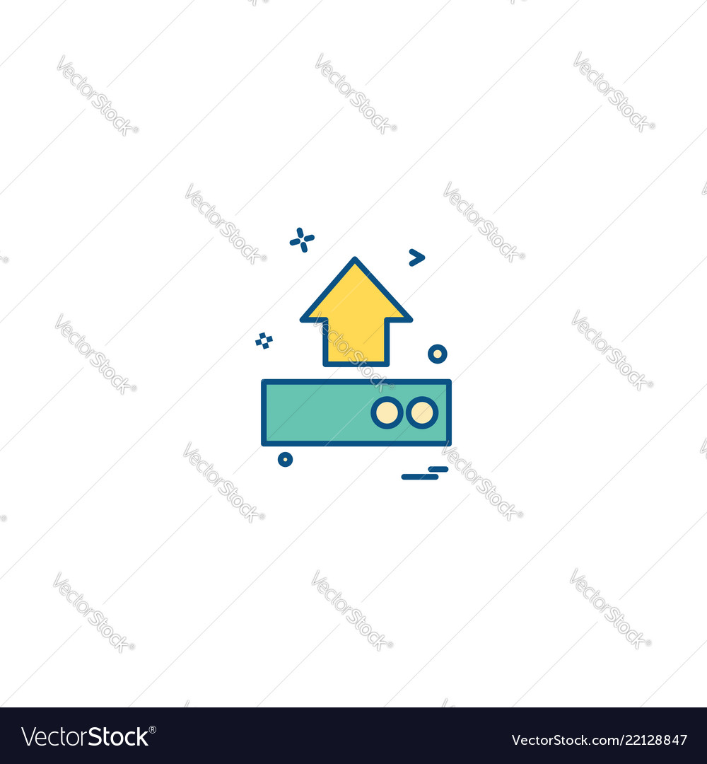 Uploading icon design vector image Uploading icon design