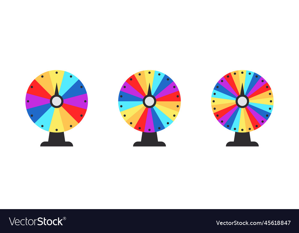 Wheels of fortune colorful wheel