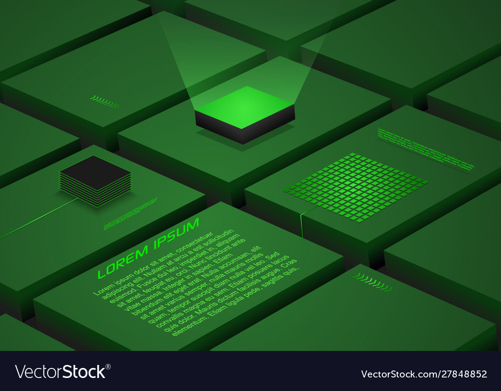 Abstract block background with artificial vector image Abstract block background with artificial
