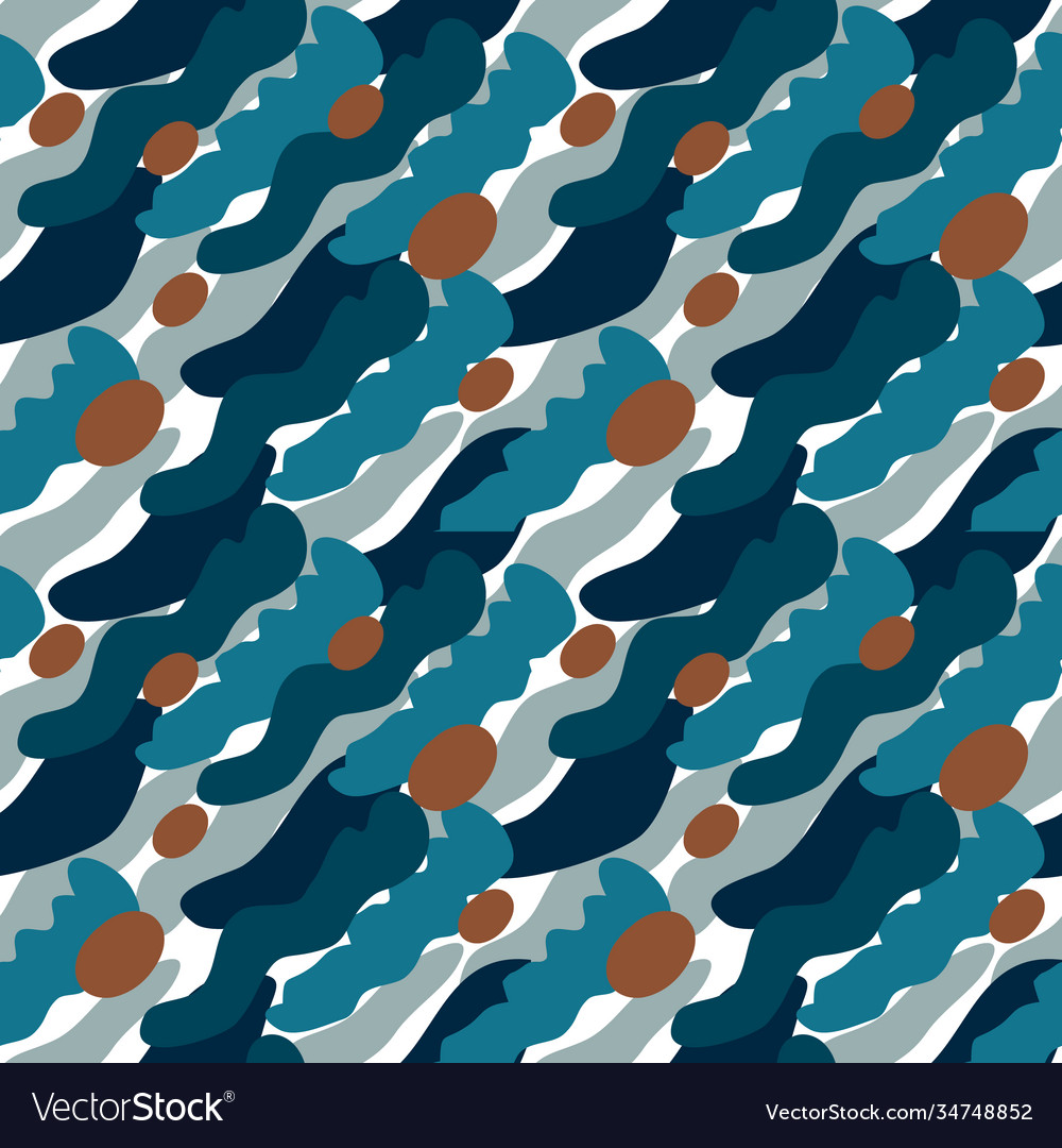 Abstract circle blots seamless pattern