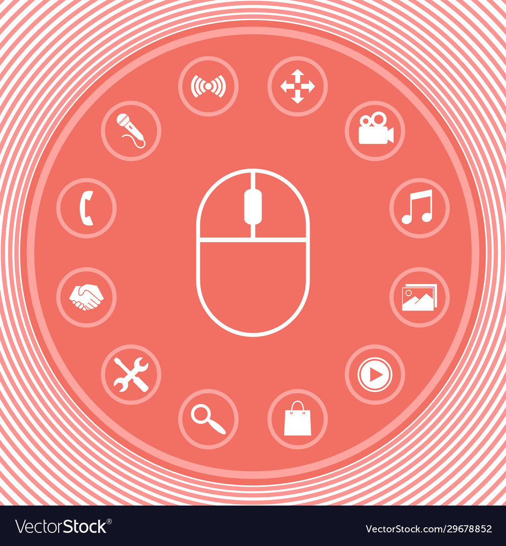 Computer mouse symbol icon graphic elements