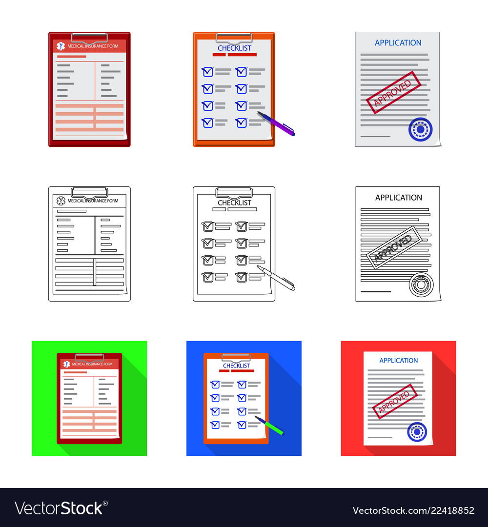 Design of form and document icon Vector Image Design of form and document icon